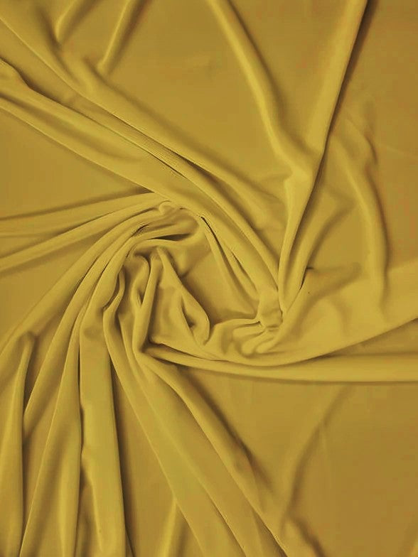 Stretch Velvet Velour Spandex 360 Grams Costume Fabric / Light Gold / Sold By The Yard