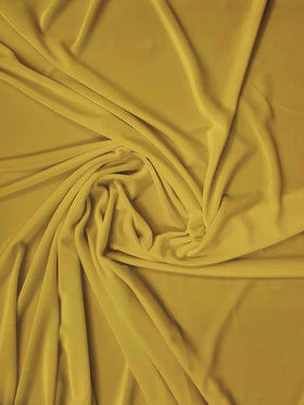 Stretch Velvet Velour Spandex 360 Grams Costume Fabric / Light Gold / Sold By The Yard