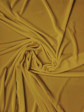 Stretch Velvet Velour Spandex 360 Grams Costume Fabric / Gold / Sold By The Yard