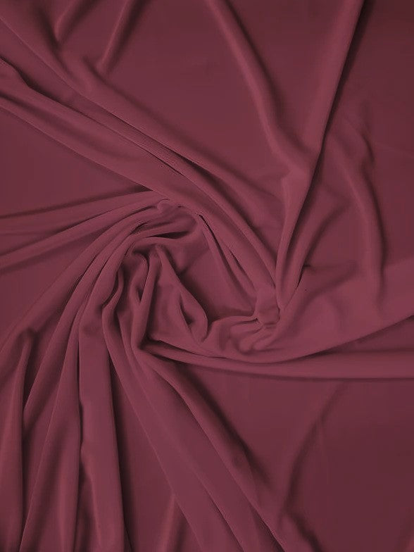 Stretch Velvet Velour Spandex 360 Grams Costume Fabric / Dark Mauve / Sold By The Yard