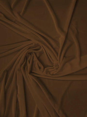 Stretch Velvet Velour Spandex 360 Grams Costume Fabric / Expresso / Sold By The Yard