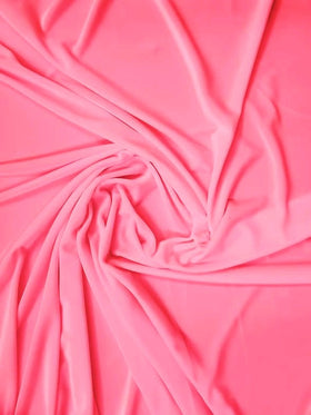 Stretch Velvet Velour Spandex 360 Grams Costume Fabric / Candy Pink / Sold By The Yard