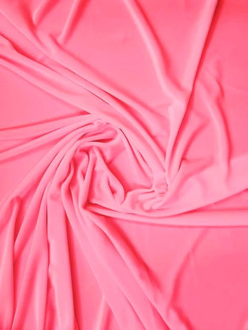 Stretch Velvet Velour Spandex 360 Grams Costume Fabric / Candy Pink / Sold By The Yard