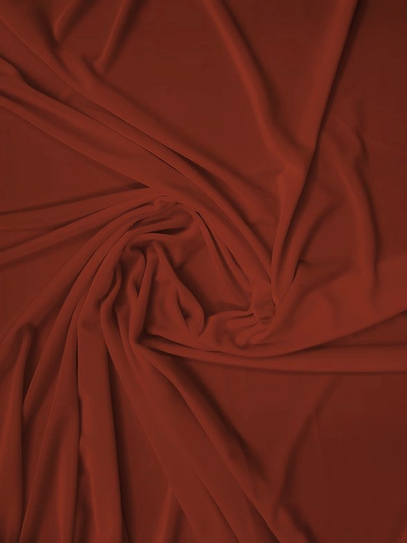 Stretch Velvet Velour Spandex 360 Grams Costume Fabric / Rust / Sold By The Yard