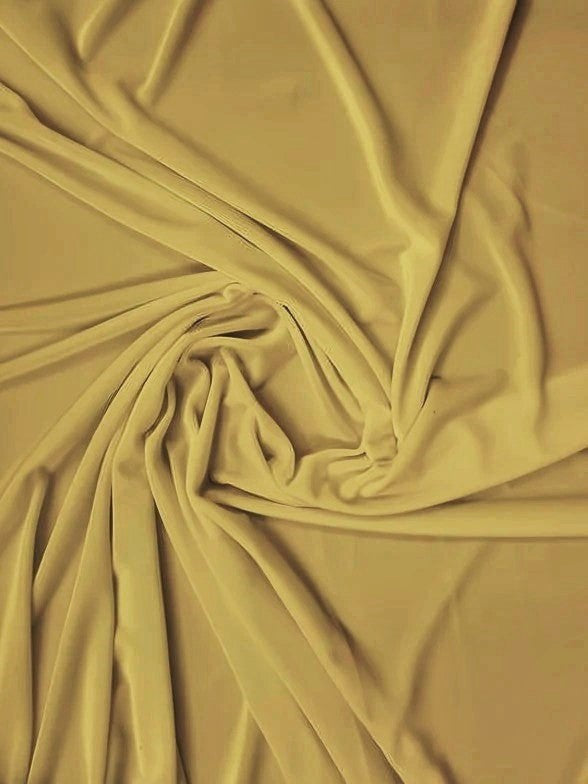 Stretch Velvet Velour Spandex 360 Grams Costume Fabric / Sand / Sold By The Yard