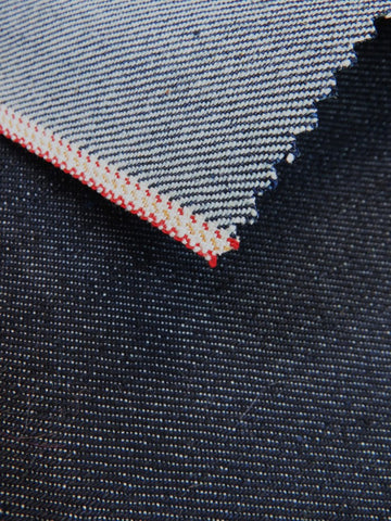 Premium Selvedge Denim Fabric – Blue - Gold/Red Ticker/ By The Yard - 0