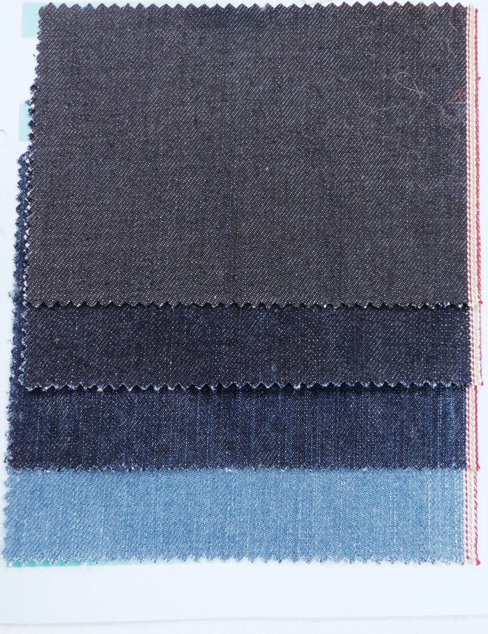 Premium Selvedge Denim Fabric – Blue - Gold/Red Ticker/ By The Yard