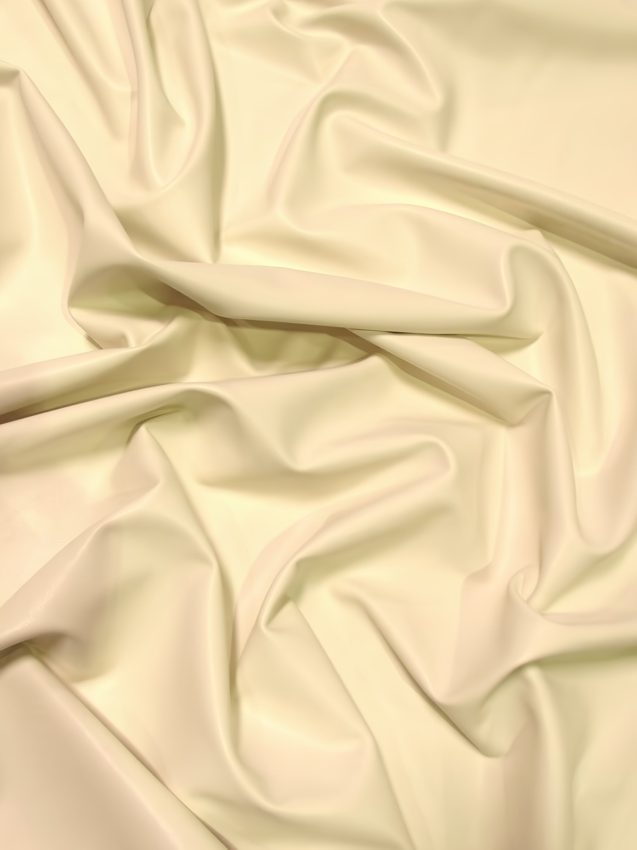 Solid Two Way Stretch Spandex Costume Dance Vinyl Fabric / Cream / Sold By The Yard