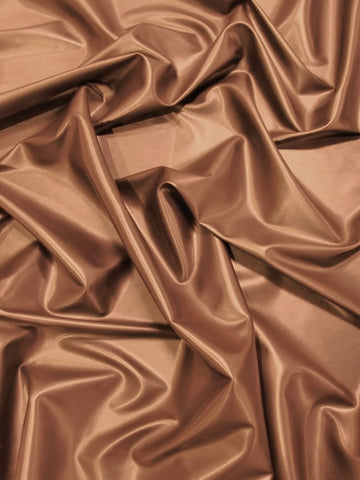 Solid Two Way Stretch Spandex Costume Dance Vinyl Fabric / Cognac / Sold By The Yard