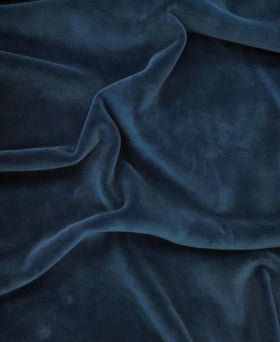 Dark Navy Stretch Mochi Plush Minky / Soft Solid Fabric by the Yard