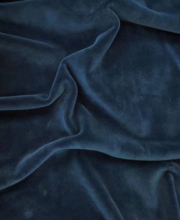 Dark Navy Stretch Mochi Plush Minky / Soft Solid Fabric by the Yard