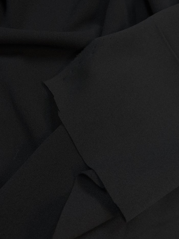 Heavy Stretch Crepe Fabric - Black