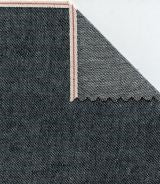 BLACK/NATURAL 2x1-Weave Japanese Selvedge Denim 4OZ 100% COTTON