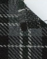 Japanese Wool-Blend in Black/Gray/Green Plaid