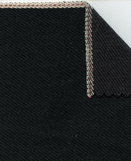 Black/Black - 100% Cotton - 14.5oz - Selvedge Denim
