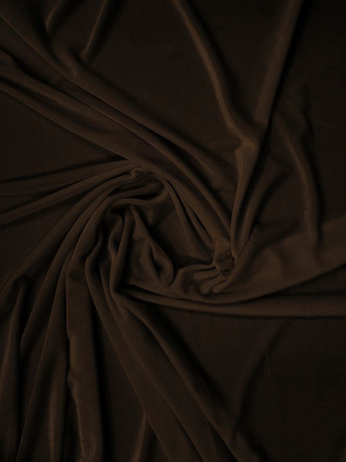 Stretch Velvet Velour Spandex 360 Grams Costume Fabric / Chocolate / Sold By The Yard