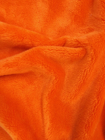Tangerine Minky Solid Baby Soft Fabric