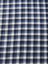 Tartan Plaid Uniform Apparel Flannel Fabric / Blue/White / 30 Yard Roll