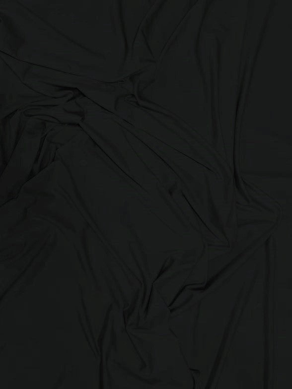 Solid Stretch Spandex Costume Nylon Fabric / Black / Sold By The Yard