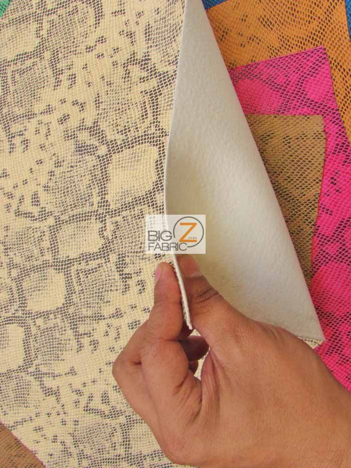 Tropic Sopythana Python Snake Vinyl Fabric / Candy Fuchsia / By The Roll - 30 Yards