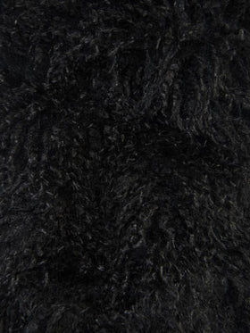 Buy black Ultra Curly Mongolian Poodle Minky Fabric