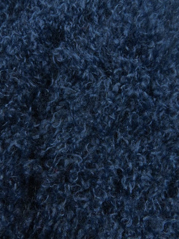 Buy navy Ultra Curly Mongolian Minky Fabric