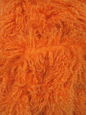 Buy orange Ultra Curly Mongolian Poodle Minky Fabric