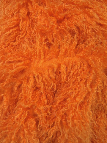 Buy orange Ultra Curly Mongolian Minky Fabric