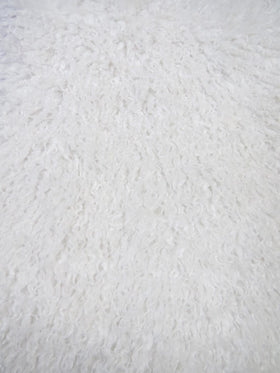 Buy white Ultra Curly Mongolian Poodle Minky Fabric