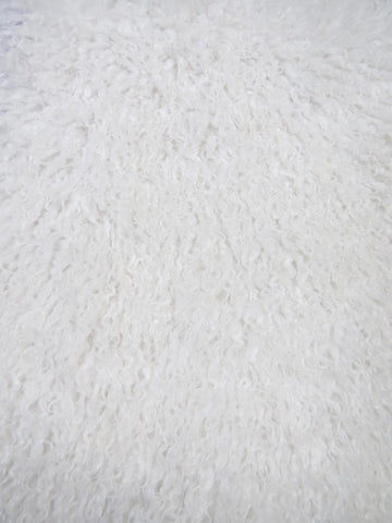 Buy white Ultra Curly Mongolian Poodle Minky Fabric