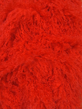 Buy red Ultra Curly Mongolian Poodle Minky Fabric