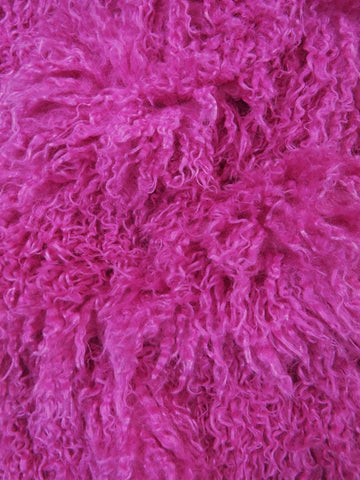 Buy fuchsia Ultra Curly Mongolian Minky Fabric