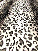 Light Coffee Velboa Leopard Animal Short Pile Fabric / By The Roll - 25 Yards-5