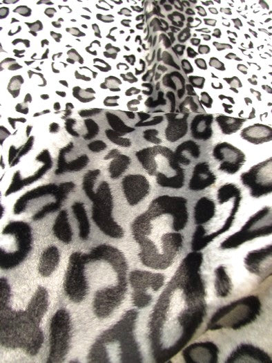 Red/Black Velboa Leopard Animal Short Pile Fabric / By The Roll - 50 Yards - 0