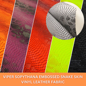 Viper Sopythana Embossed Snake Skin Vinyl Leather Fabric