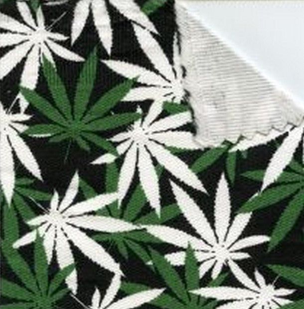 Assorted Denim Apparel Fabric / Marijuana-Plant Print Bull Denim