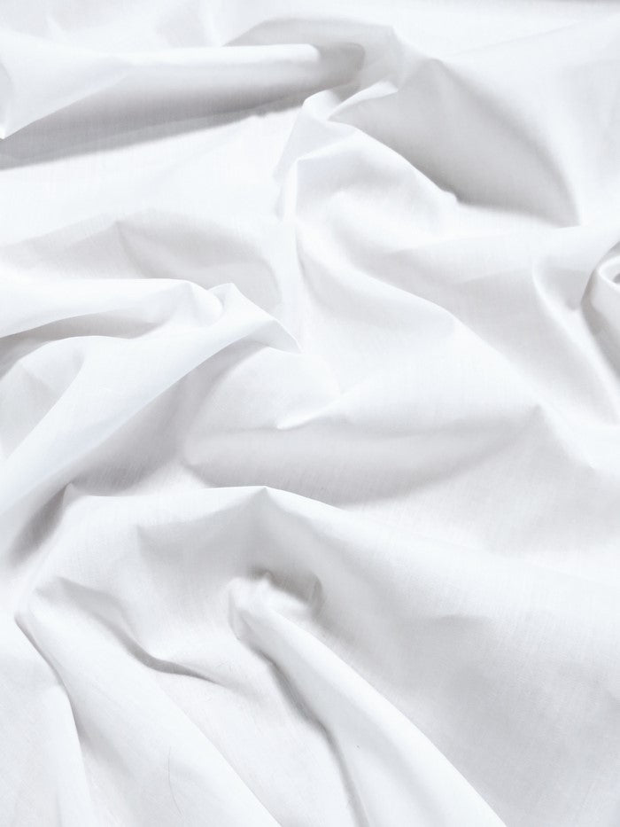 Poly Cotton Solid Fabric 58"/60" Width / White / Sold By The Yard (Second Quality Goods)