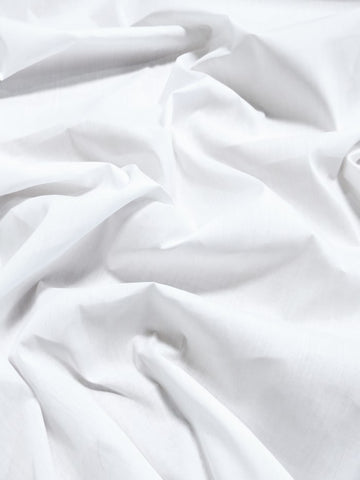 Poly Cotton Solid Fabric 58"/60" Width / White / Sold By The Yard (Second Quality Goods)