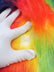 Wave Rainbow Long Pile Faux Fur Fabric / Sold By The Yard