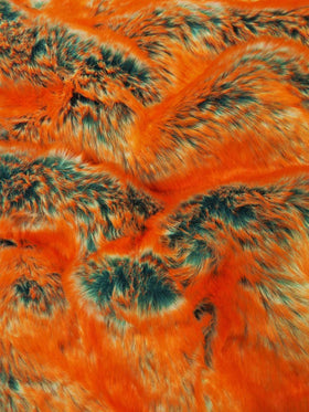Buy fireburst-orange Wild Shadow Faux Fake Fur / Short Pile