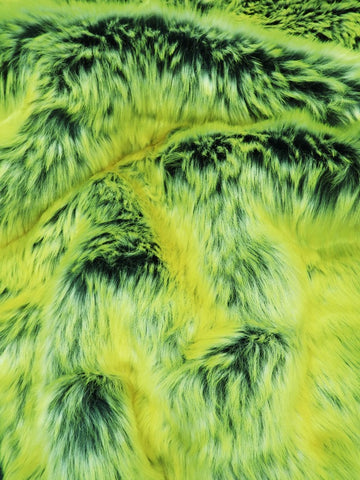 Buy lemon-zest Wild Shadow Faux Fake Fur / Short Pile