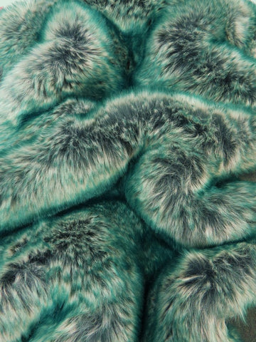 Buy teal-tide Wild Shadow Faux Fake Fur / Short Pile