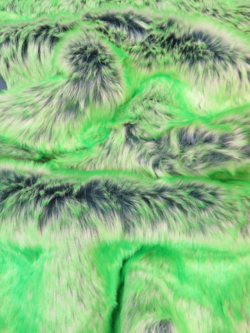 Buy neon-surge-green Wild Shadow Faux Fake Fur / Short Pile