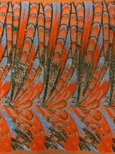 Feather Wing Iridescent Sequin Stretch Mesh Fabric / Sold by the Yard