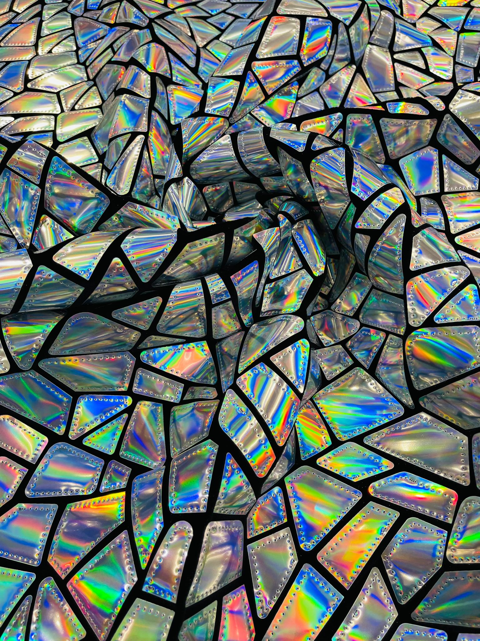 Broken Glass Sequin Velvet Fabric /Sold By The Yard