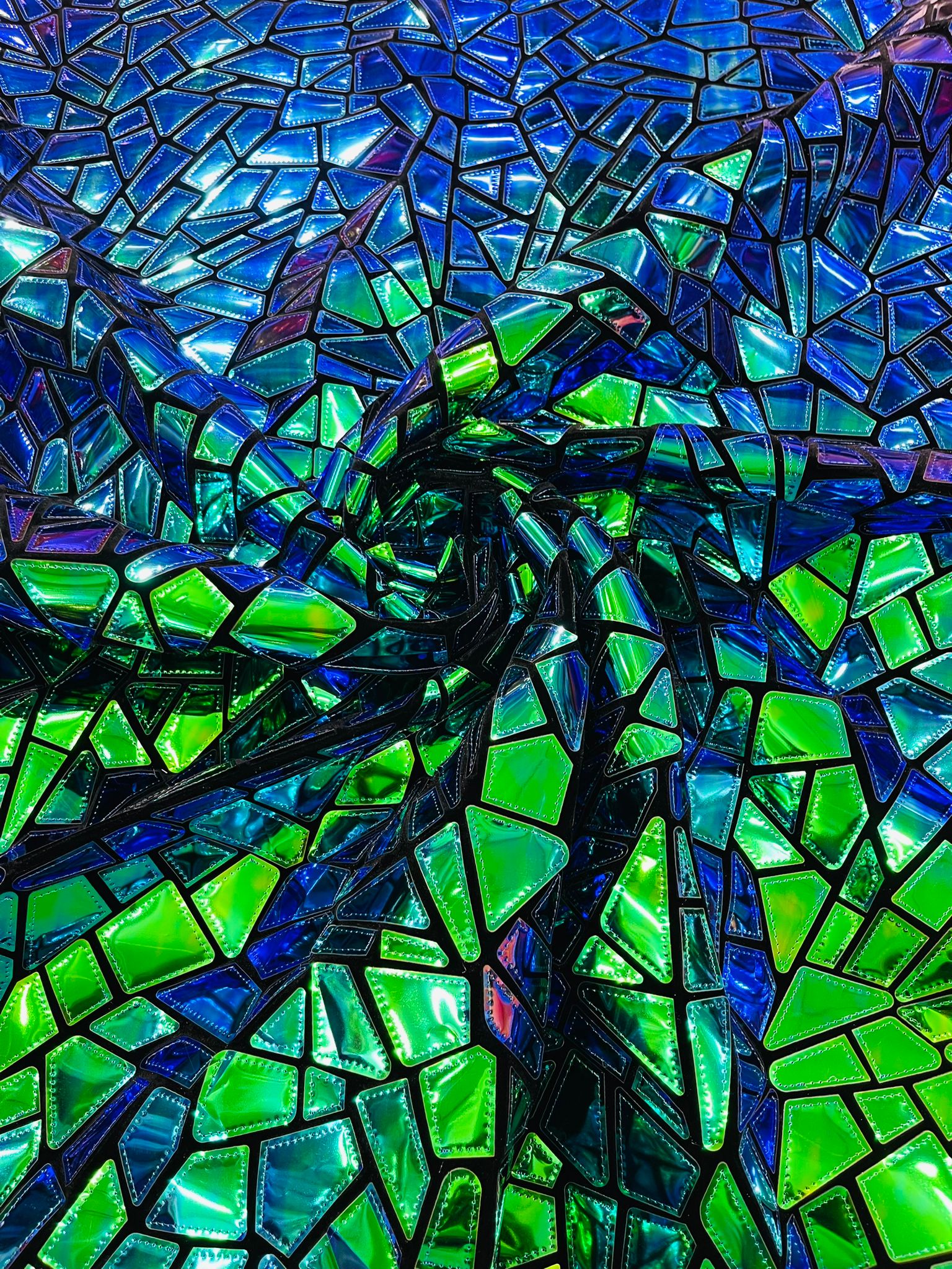 Broken Glass Sequin Velvet Fabric /Sold By The Yard