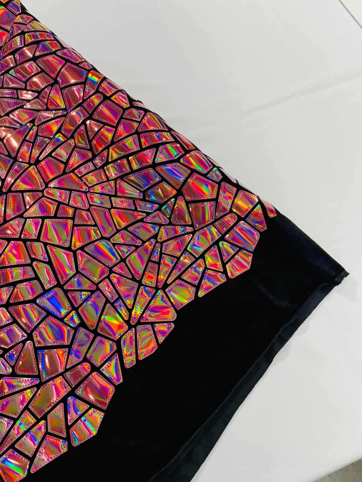 Broken Glass Sequin Velvet Fabric /Sold By The Yard