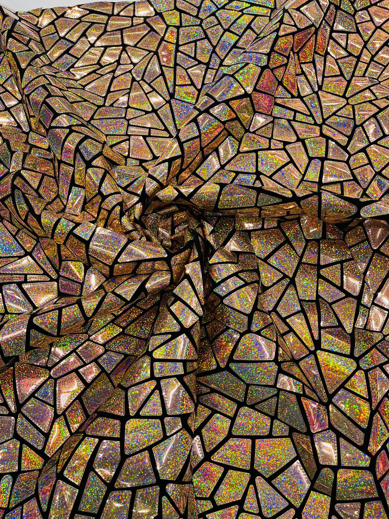 Broken Glass Sequin Velvet Fabric /Sold By The Yard