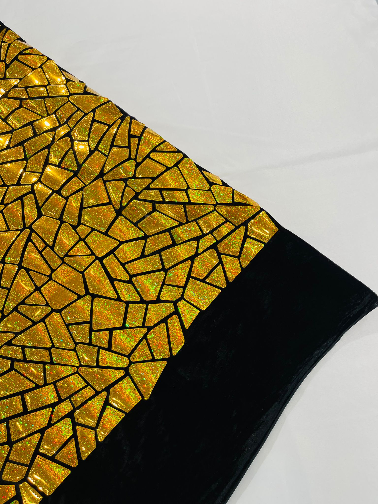 Broken Glass Sequin Velvet Fabric /Sold By The Yard