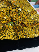 Broken Glass Sequin Velvet Fabric /Sold By The Yard